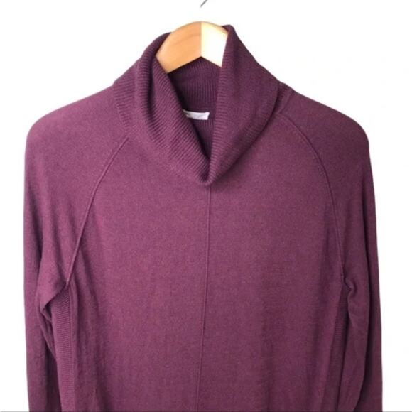Caslon Burgundy Cowl Neck Tunic Style Sweater - Picture 3 of 7